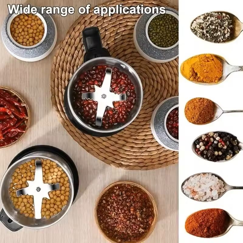 Electric Coffee Grinder With Stainless Steel Blade And Portable Handle 6