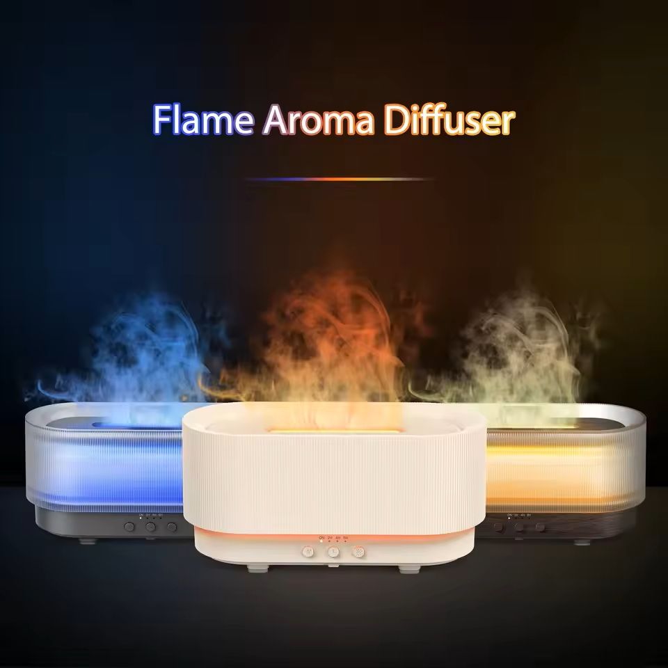 Flame Aroma Diffuser with Cool Mist and Color Changing Light