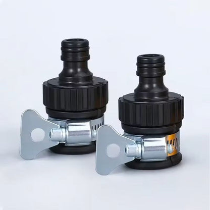 2 Piece Universal Water Faucet Hose Adapter Set For Garden And Car Wash Use 1