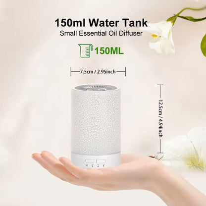 Cracked Glass LED Aroma Diffuser With USB Power And Cool Mist Humidifier 1
