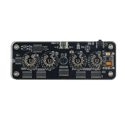IN8 Nixie Glow Tube Clock 4 Digit Solid Wood Desk Alarm Digital IN8 Glow Tube USB Power Plug In Des 3