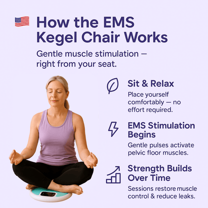 EMS Kegel Chair, Pelvic Floor Muscle Stimulation Machine for Incontinence Treatment & Postpartum Repair