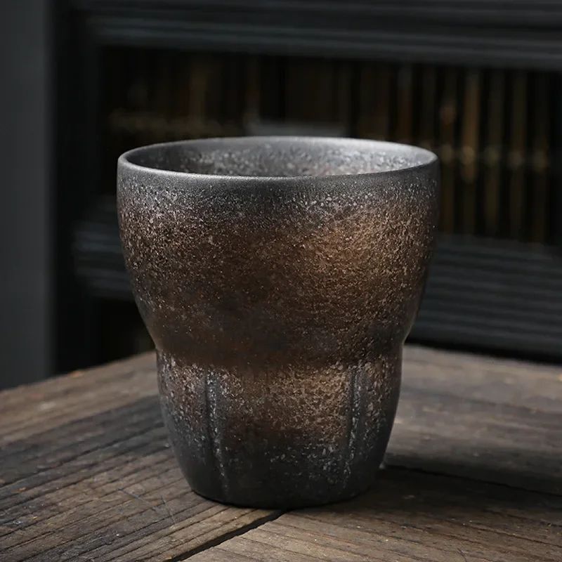 Retro Japanese Rough Pottery Espresso  Kung Fu Tea Cup Ceramic Water Cup For Home  Office 3