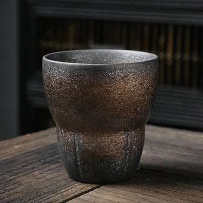 Retro Japanese Rough Pottery Espresso  Kung Fu Tea Cup Ceramic Water Cup For Home  Office 3