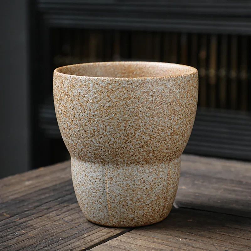 Retro Japanese Rough Pottery Espresso  Kung Fu Tea Cup Ceramic Water Cup For Home  Office 4