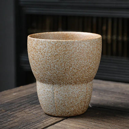 Retro Japanese Rough Pottery Espresso  Kung Fu Tea Cup Ceramic Water Cup For Home  Office 4