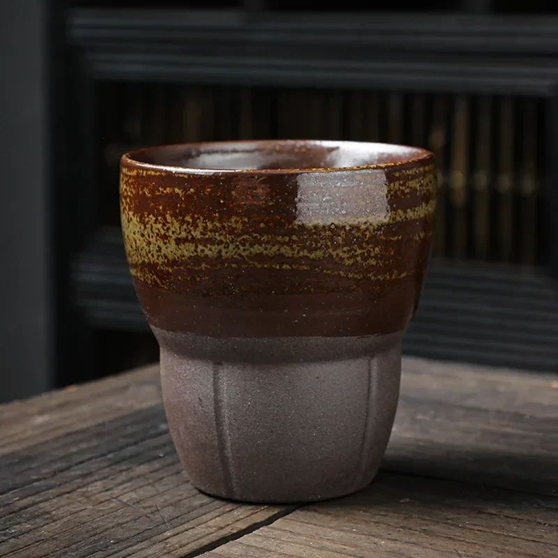 Retro Japanese Rough Pottery Espresso  Kung Fu Tea Cup Ceramic Water Cup For Home  Office 5