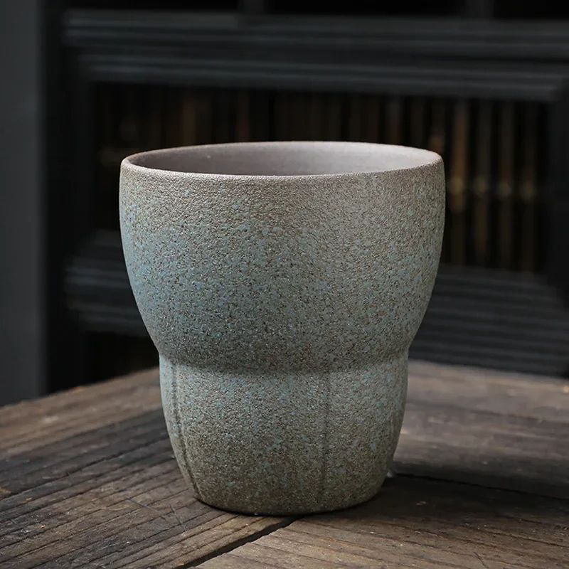 Retro Japanese Rough Pottery Espresso  Kung Fu Tea Cup Ceramic Water Cup For Home  Office 6