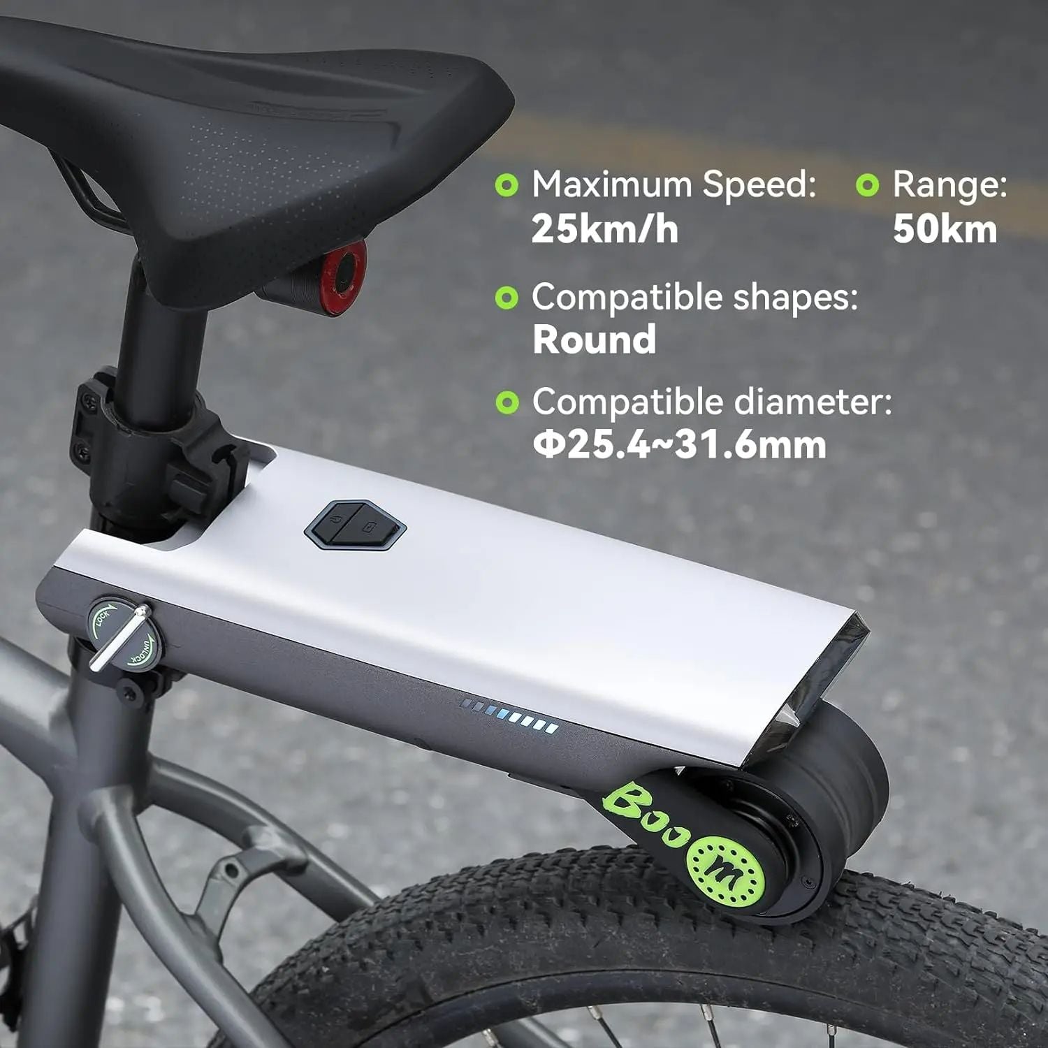 Electric Bike Conversion Kit 31 Miles Range, Pedal Assist for Road Bike Mountain Bike, Chargeable Battery, 15.5 MPH
