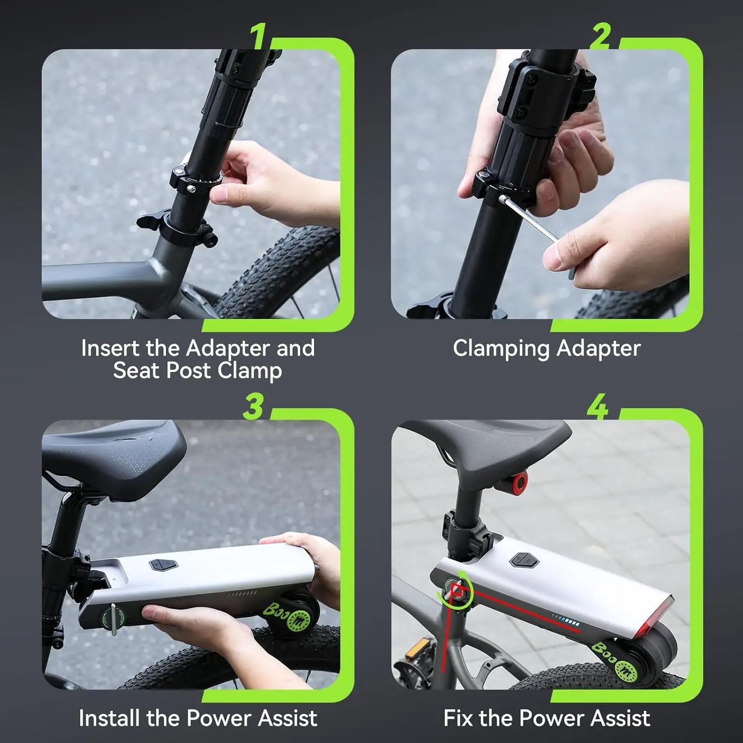 Electric Bike Conversion Kit 31 Miles Range Pedal Assist For Road Bike Mountain Bike Chargeable Bat 1