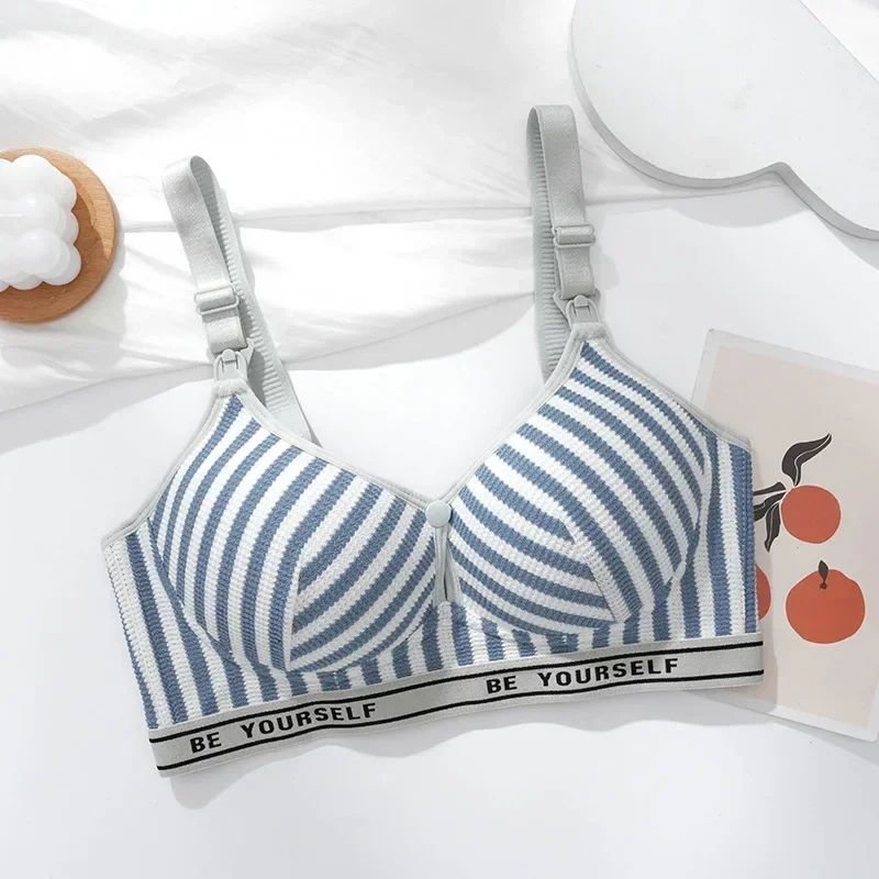 Cotton Maternity Nursing Bra For Women Mom Soft Non Steel Ring Pregnant Breastfeeding Underwear Bra 1