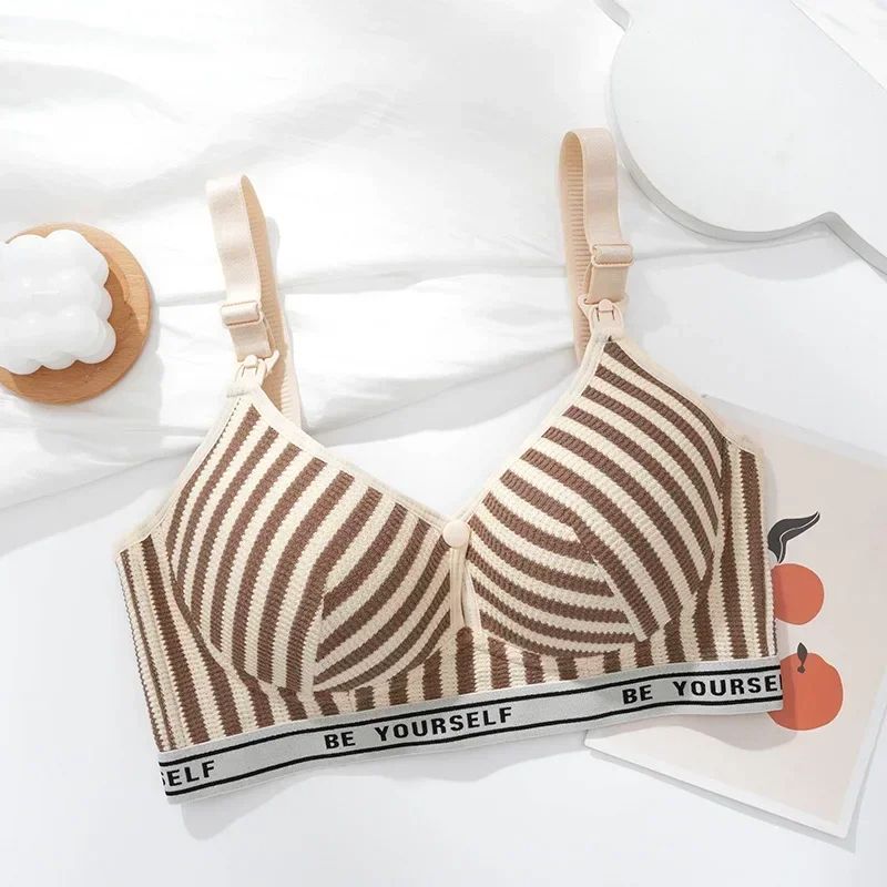 Cotton Maternity Nursing Bra For Women Mom Soft Non Steel Ring Pregnant Breastfeeding Underwear Bra 2