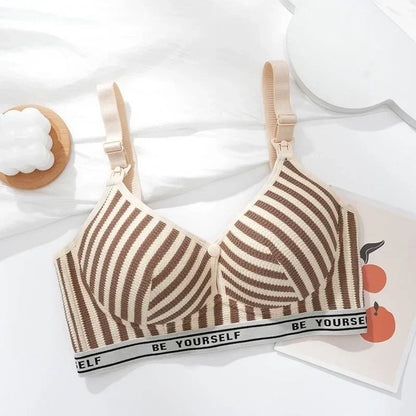 Cotton Maternity Nursing Bra For Women Mom Soft Non Steel Ring Pregnant Breastfeeding Underwear Bra 2