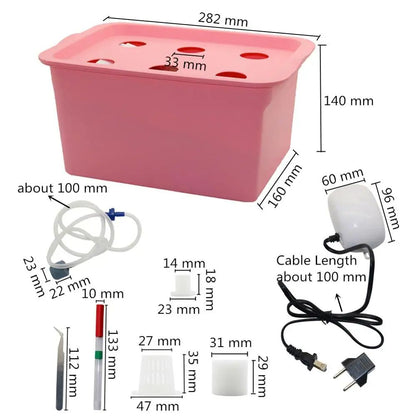 Plant Hydroponic System Kit Indoor Garden Growth Box 1 Set DWC Seed Nursery 1