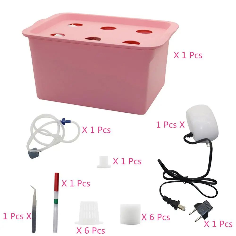 Plant Hydroponic System Kit Indoor Garden Growth Box 1 Set DWC Seed Nursery 5
