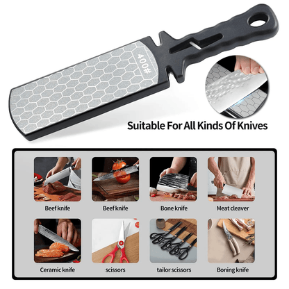 Premium 5in1 Knife Sharpener With Diamond Whetstone  Tungsten Carbide Edge System 9