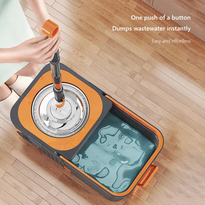 Automatic Spin Mop And Bucket Set 360 Degree Self Wringing Floor Mop With Built In Dehydration Syst 4