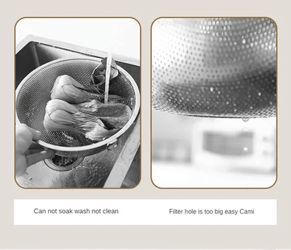 Stainless Steel Rice Washer Strainer Bowl  304 Kitchen Sieve For Rice Fruits And Vegetables 2