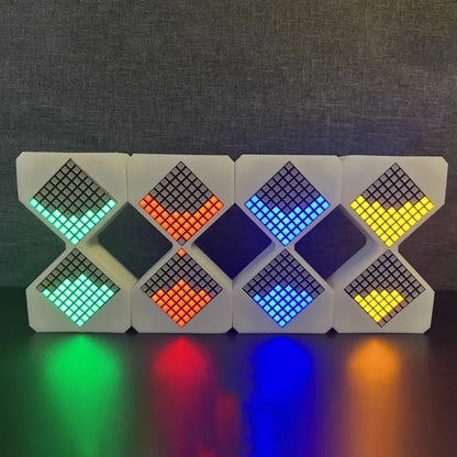 DIY Digital Hourglass Birthday Gift Toy for Kids, Cyber Electronic Hourglass with Glow & Tech Style