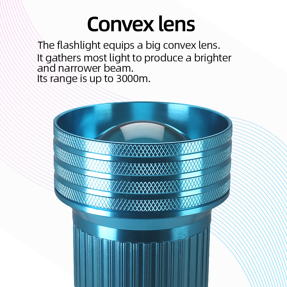 200W High Power Searchlight, Portable Long Range Flashlight with 3000m Zoomable Warm Light for Hunting & Outdoor
