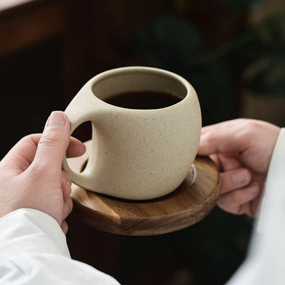 Vintage Ceramic Coffee Cup Saucer Modern Art Espresso Cup Set Couple Gift Office Mug Fine Tea Mug N 1