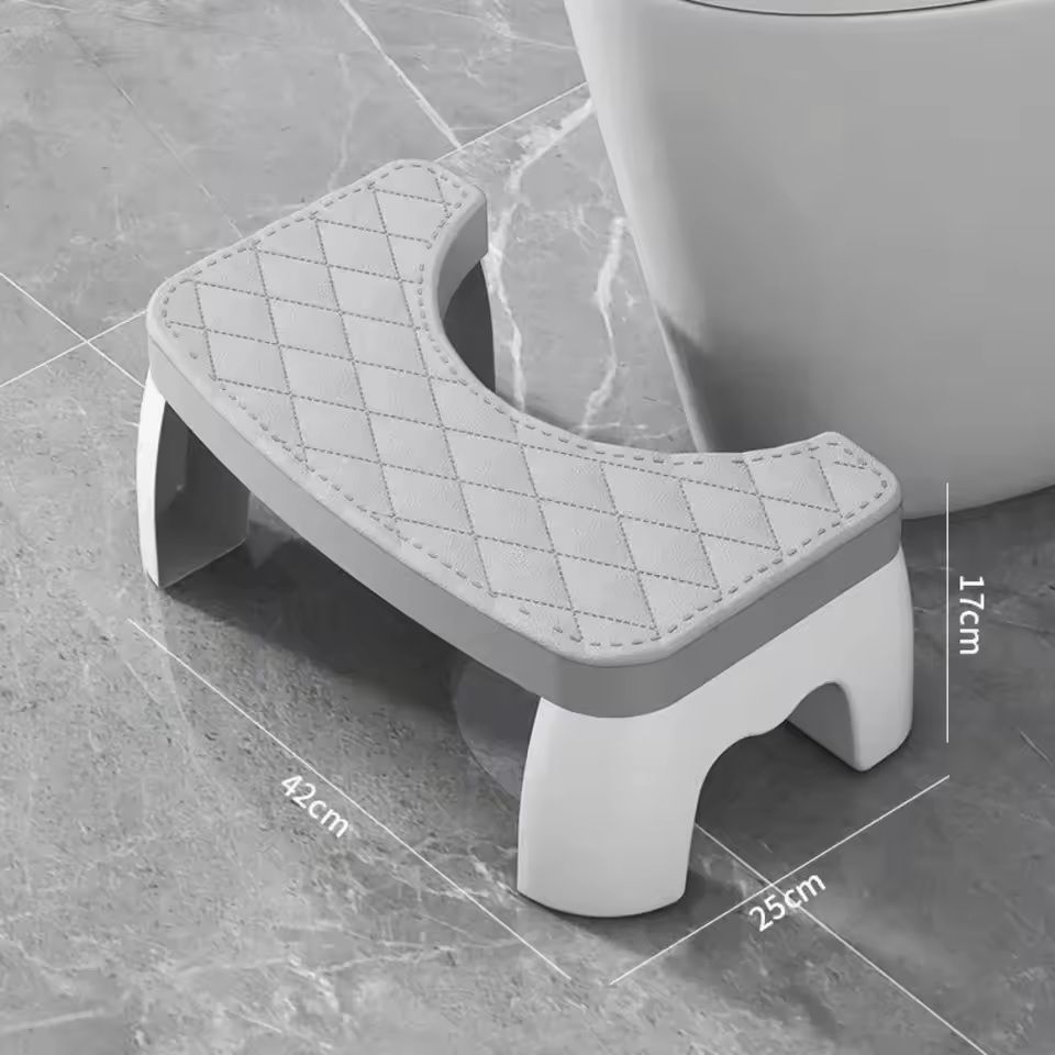 Ergonomic Waterproof Toilet Foot Stool  NonSlip Bathroom Aid For All Ages 9