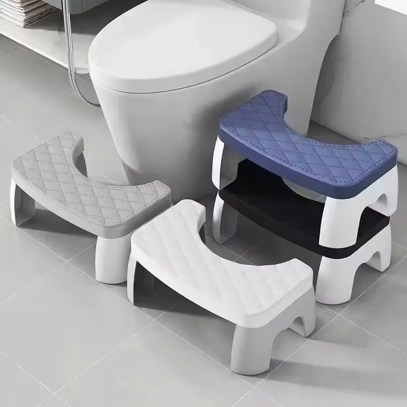 Ergonomic Waterproof Toilet Foot Stool  NonSlip Bathroom Aid For All Ages 2