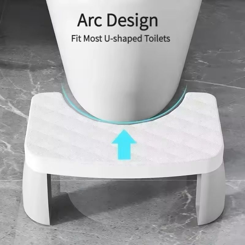 Ergonomic Waterproof Toilet Foot Stool  NonSlip Bathroom Aid For All Ages 5