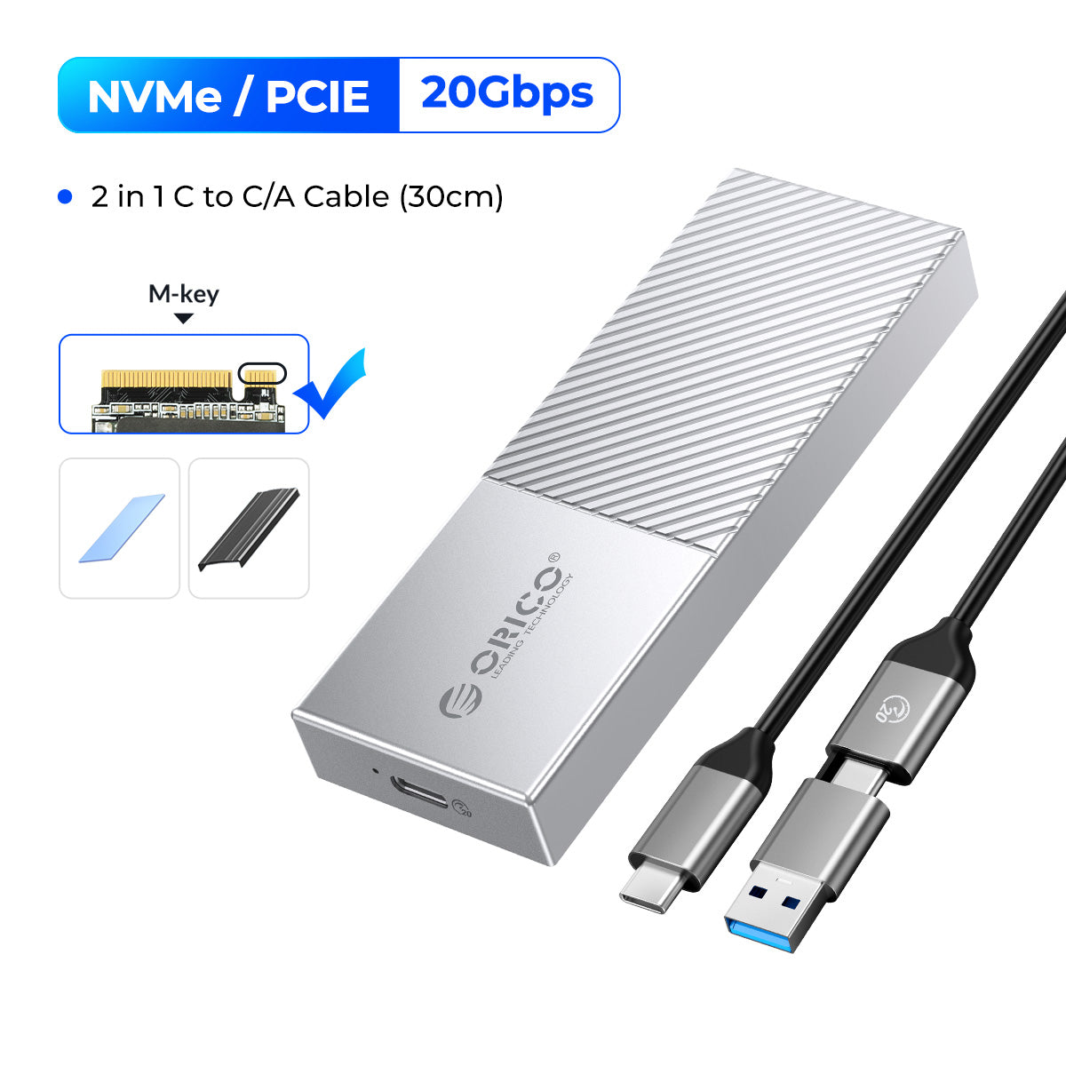 20Gbps M2 SSD Enclosure USB4 NVMe Aluminum Case Thunderbolt 34  USBC Compatible For UltraFast Data  4