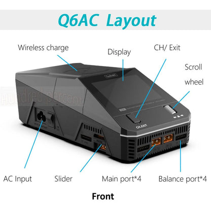 ToolkitRC Charger DC 4CH Output With 65W USBA  TypeC  LiPo 16S NiMH 116S PB 110S IPS Charger 3