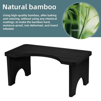 Sturdy Portable Bamboo Toilet Foot Stool For Adults 1