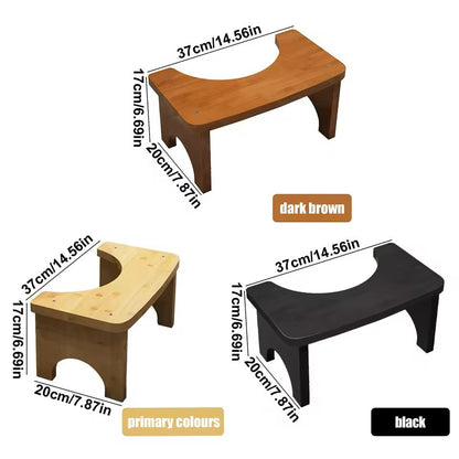 Sturdy Portable Bamboo Toilet Foot Stool For Adults 5