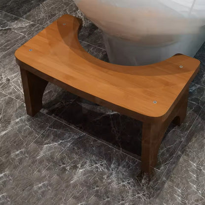 Sturdy Portable Bamboo Toilet Foot Stool for Adults
