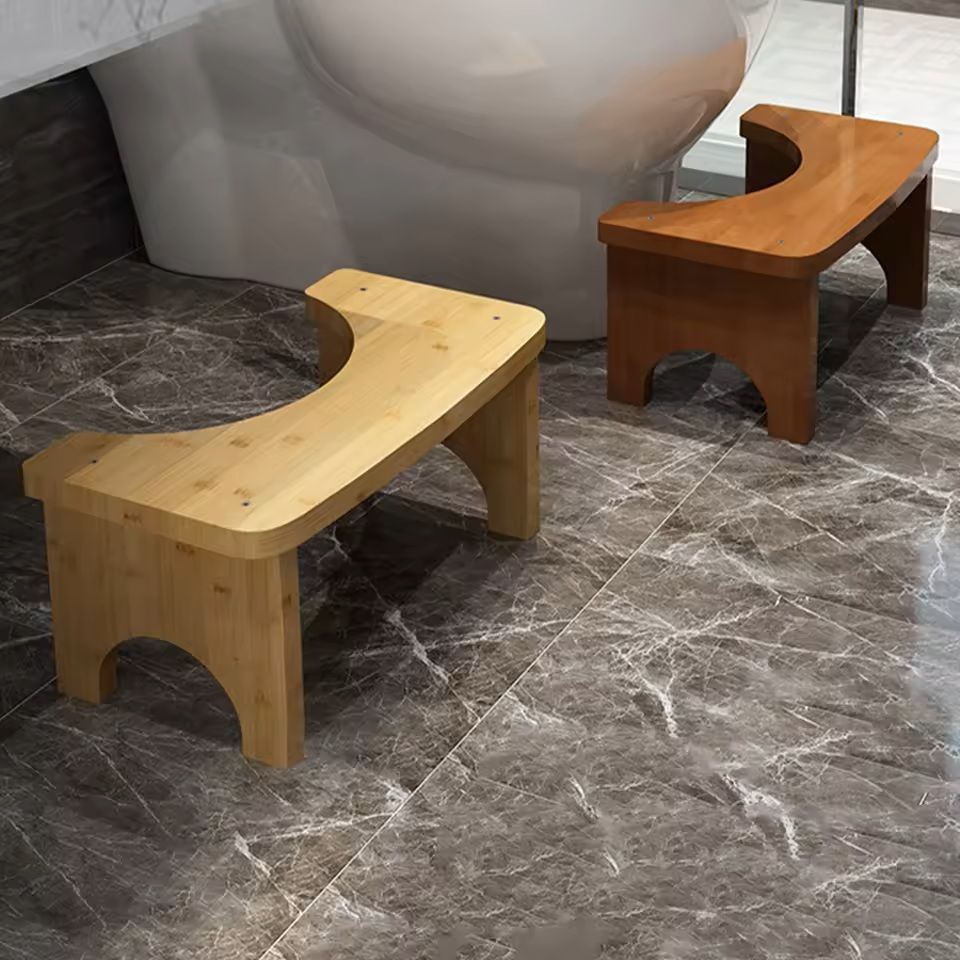 Sturdy Portable Bamboo Toilet Foot Stool For Adults 7