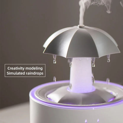 Rotating Umbrella Water Drop Air Humidifier With Colorful Night Lights Quiet Mist Essential Oil Dif 2