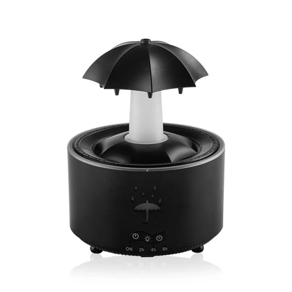 Rotating Umbrella Water Drop Air Humidifier With Colorful Night Lights Quiet Mist Essential Oil Dif 6