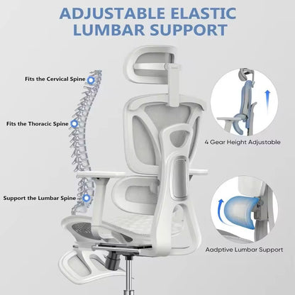 Ergonomic Mesh Office Chair With Foot Rest 4