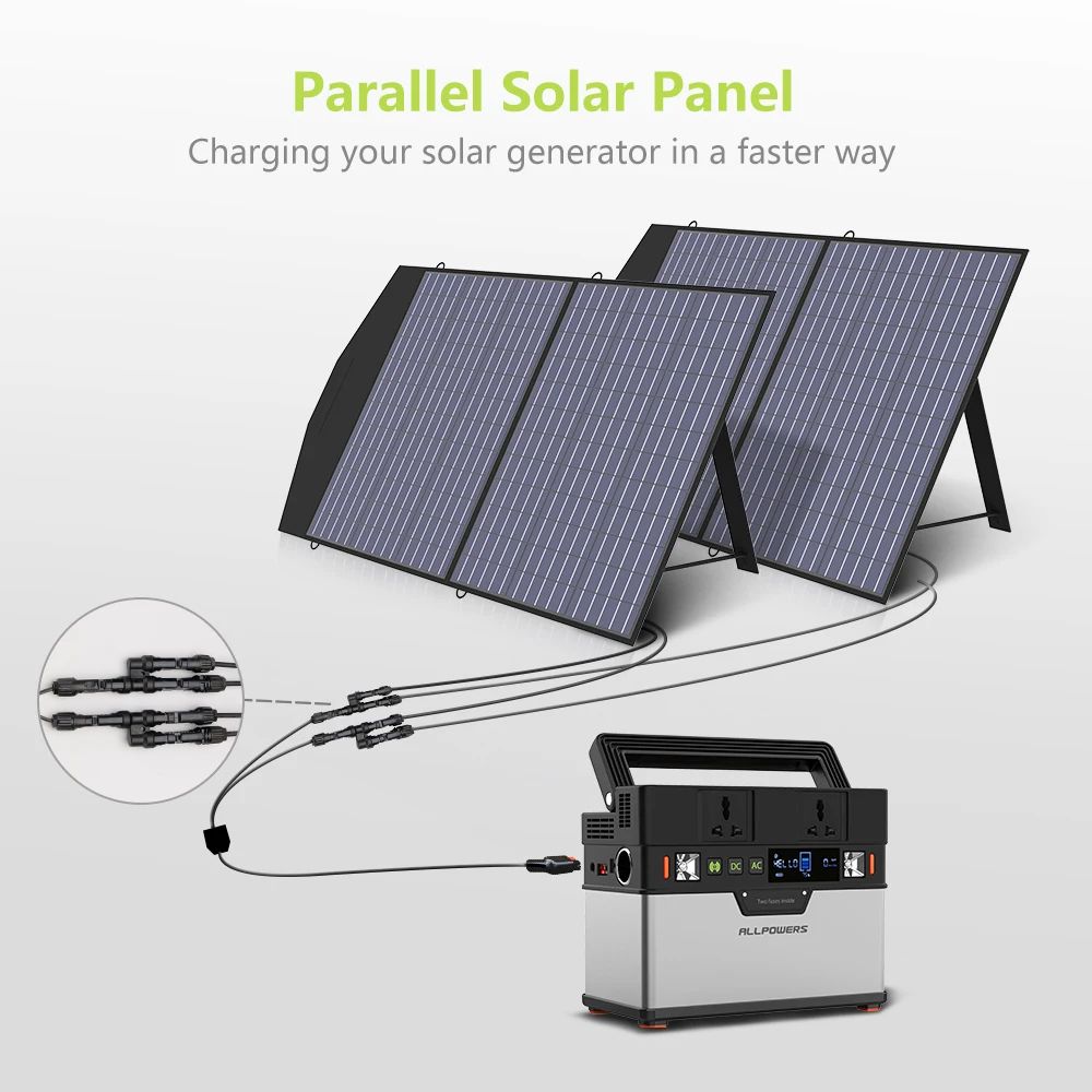 Foldable And Portable Solar Panel 100W  200W Outdoor Solar Battery Charger For Power Stations Emerg 3