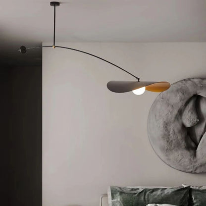 Nordic Novelty LED Long Arm Hat Chandelier Retro Hanging Lamp For Kitchen Island Bar Bedroom  Study 1