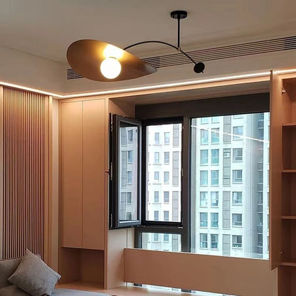 Nordic Novelty LED Long Arm Hat Chandelier Retro Hanging Lamp For Kitchen Island Bar Bedroom  Study 5