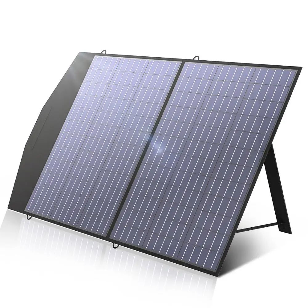 Foldable And Portable Solar Panel 100W  200W Outdoor Solar Battery Charger For Power Stations Emerg 6