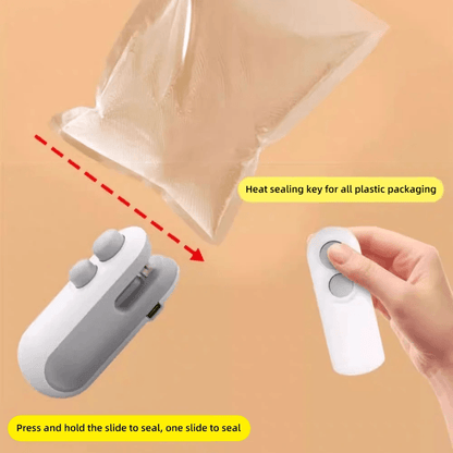 Mini Handheld Heat Bag Sealer  Portable Food Saver Clip For Plastic Snack And Storage Bags 3