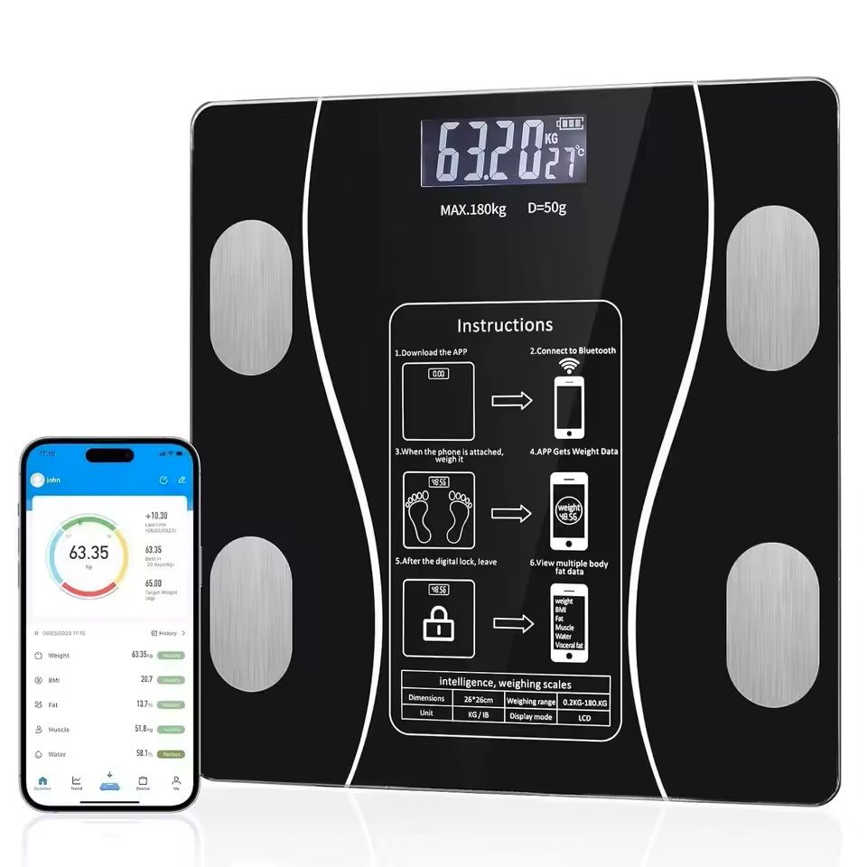 Smart Bluetooth Body Fat Scale with USB Charging