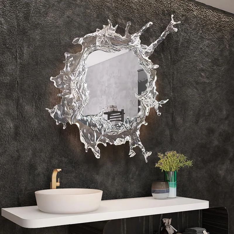 Modern Water Flower With Mirror Wall Lamp Decorative Light For Living Room Corridor Bathroom  Dress 2