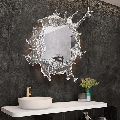 Modern Water Flower With Mirror Wall Lamp Decorative Light For Living Room Corridor Bathroom  Dress 2
