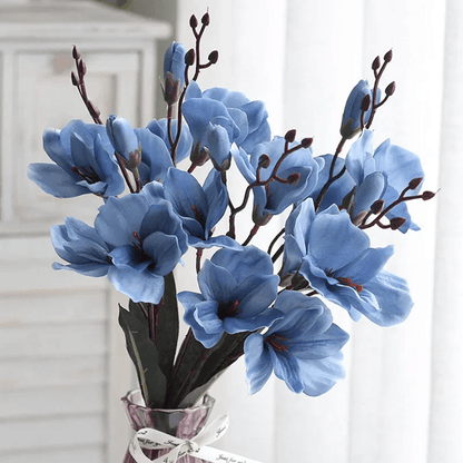 20Head Artificial Magnolia Flower Bouquet  Realistic Silk Floral Stems For Home Decor Weddings And  1