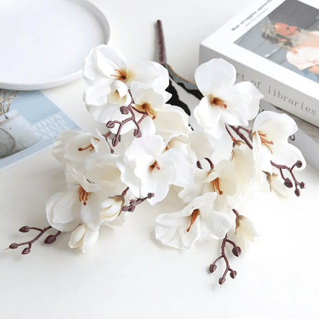 20Head Artificial Magnolia Flower Bouquet  Realistic Silk Floral Stems For Home Decor Weddings And  3