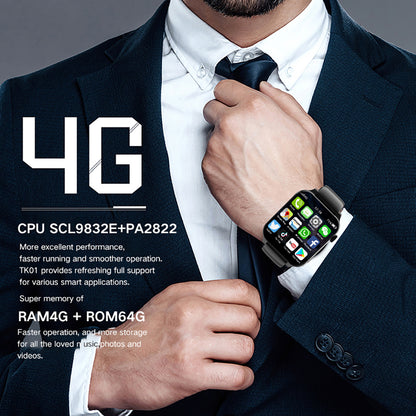 4GB RAM 64GB ROM Smart Watch For Men GPS Dual Camera Heart Rate Monitor Waterproof Sports Smartwatc 1