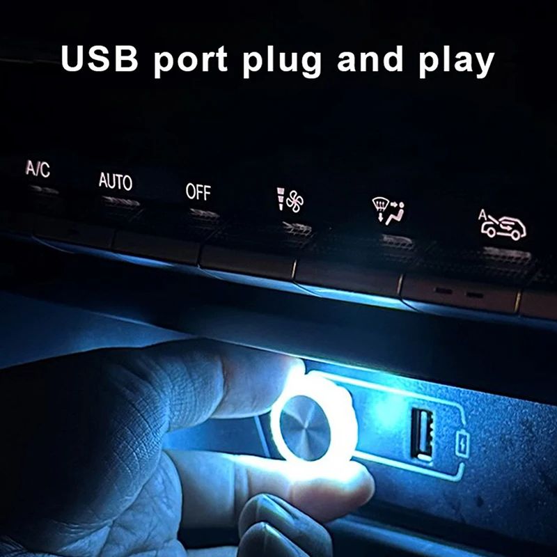 Portable Car USB Ambient Light Mini LED Decorative Atmosphere Lamp For Auto Interior  Computer Play 4