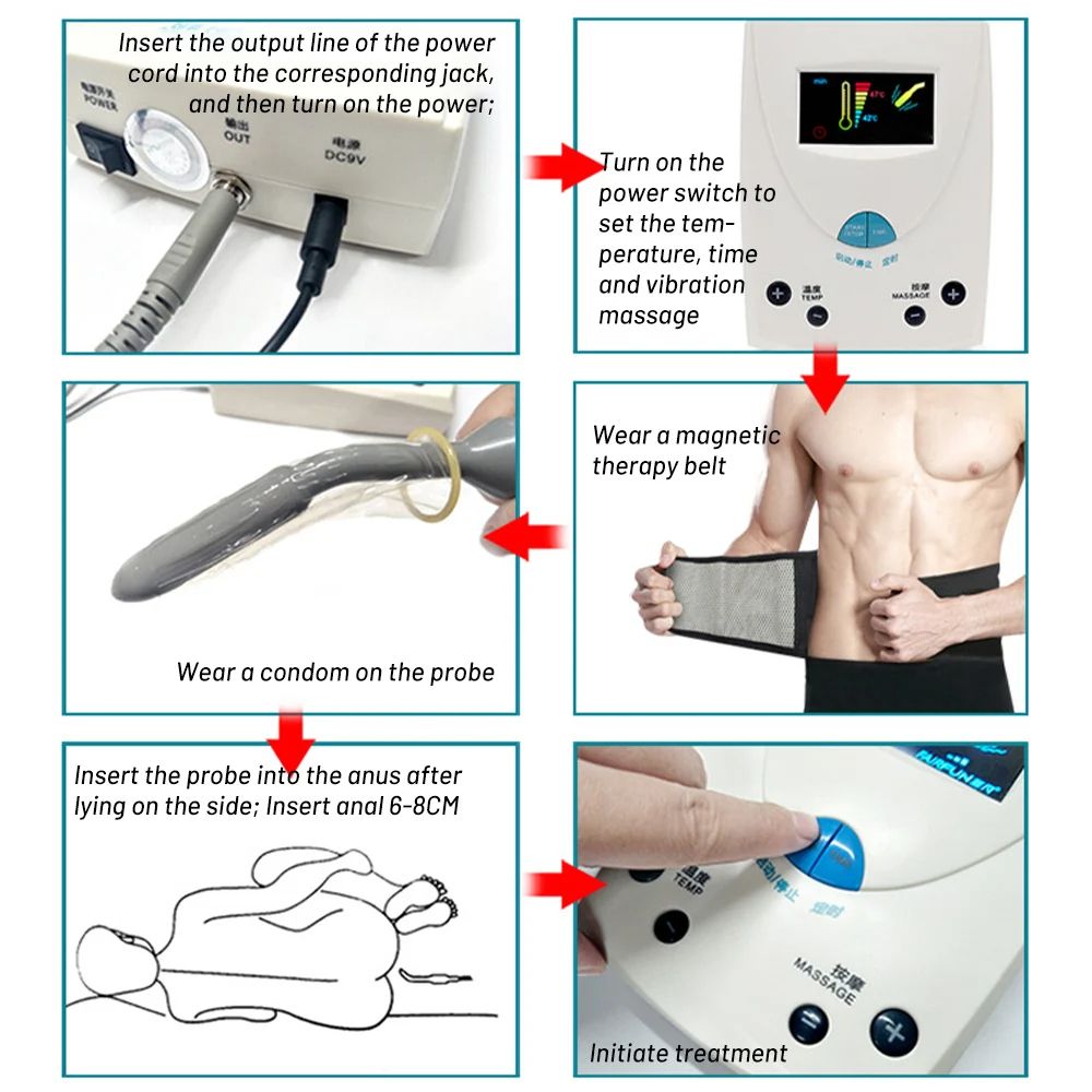 Prostate Massager Magnet Heating Therapy Device For Prostate Stimulation Inflammation Relief Anal R 1